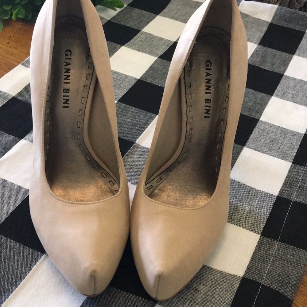 Nude Suede Heels